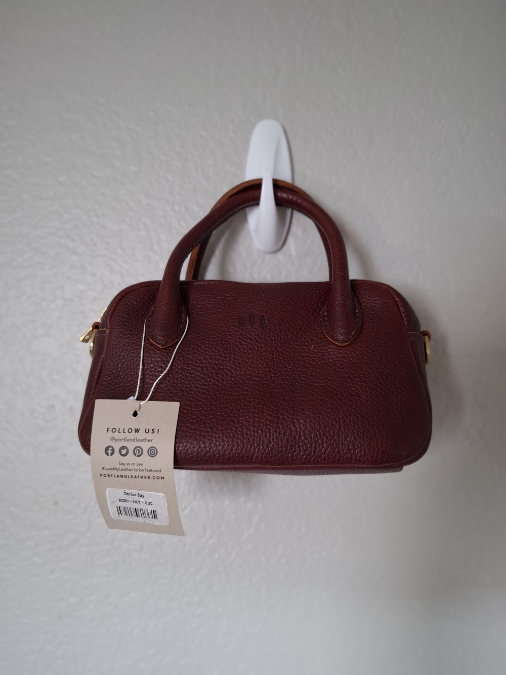 Nutmeg Small Grace Portland Leather Crossbody NWT